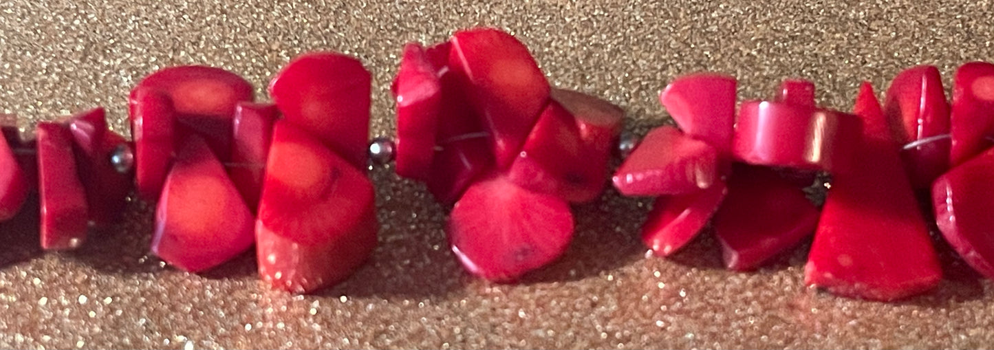 Geometric Coral Choker