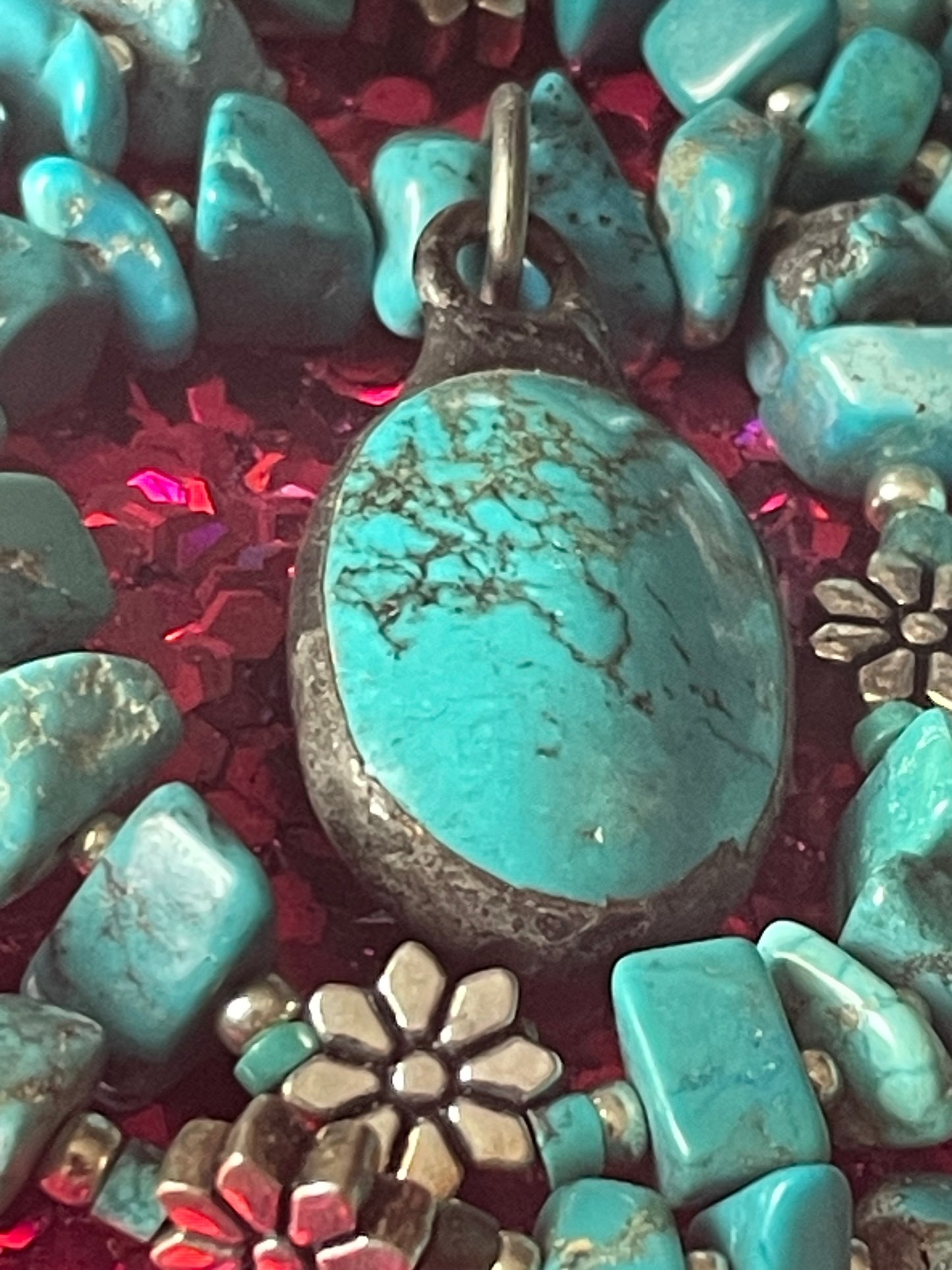 Turquoise on Turquoise Necklace