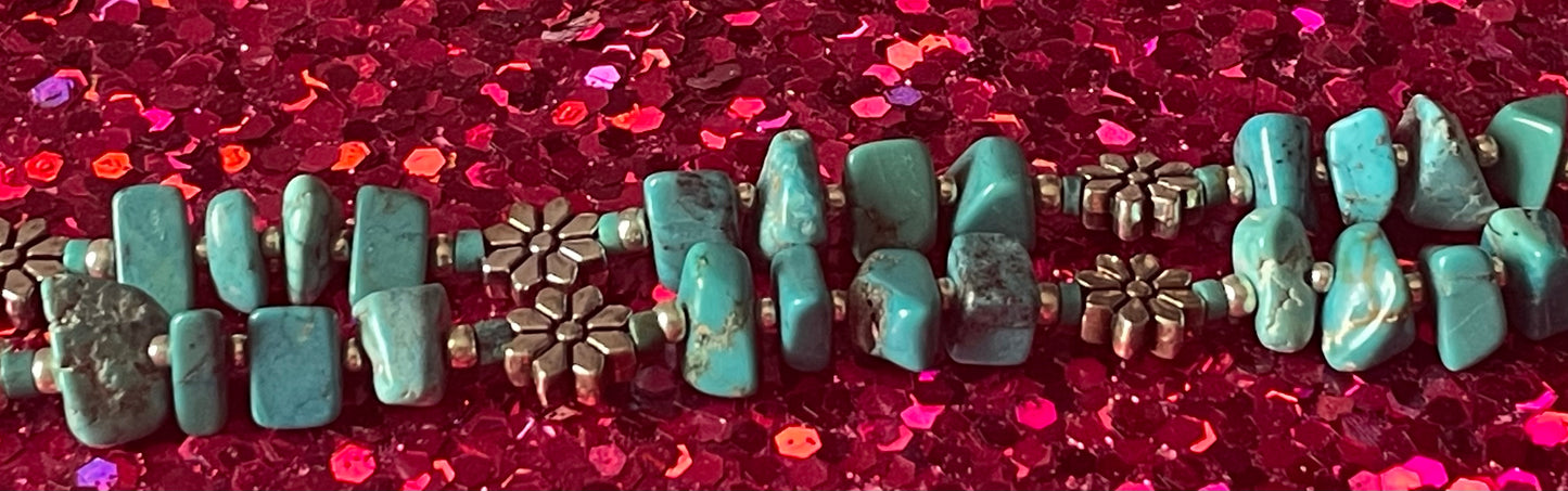Turquoise on Turquoise Necklace