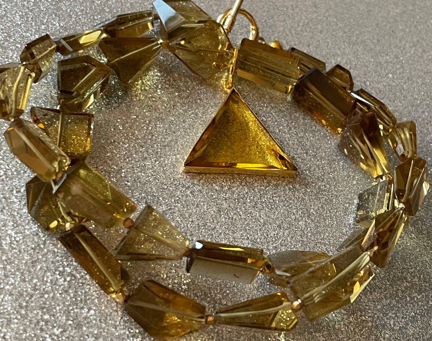 Citrine Triangle Necklace