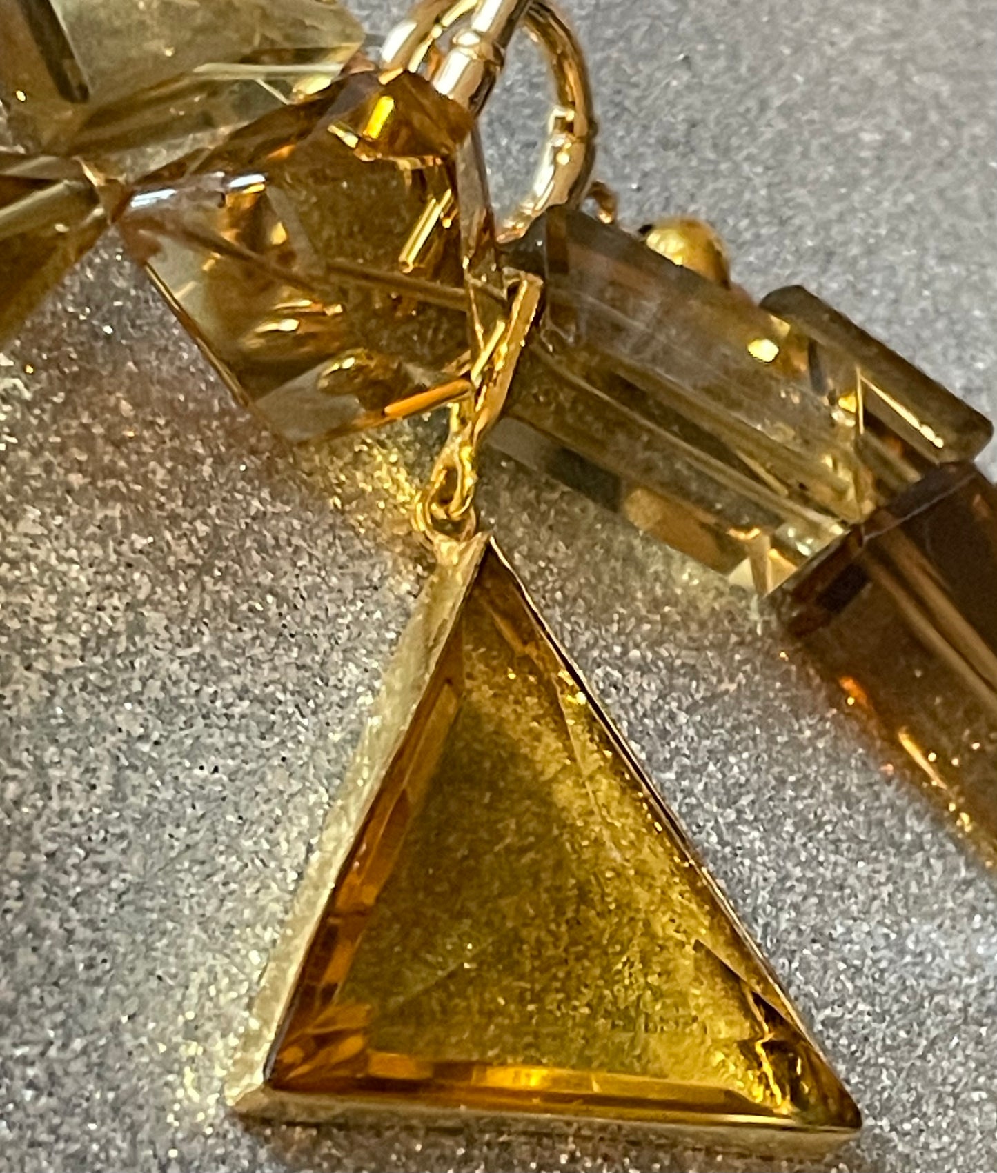 Citrine Triangle Necklace