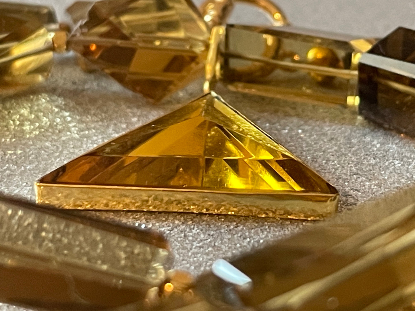 Citrine Triangle Necklace