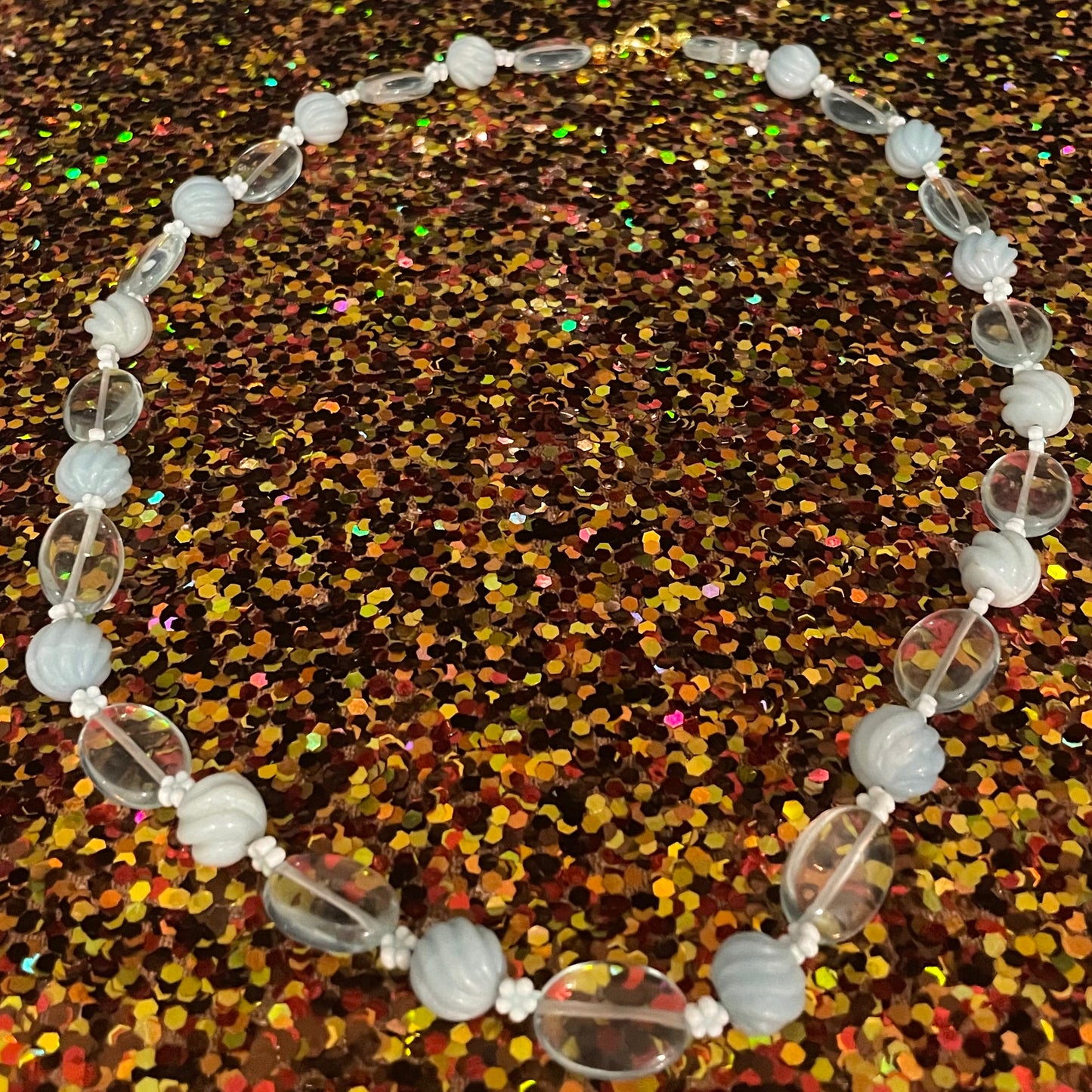 Amazonite and Glass Necklace