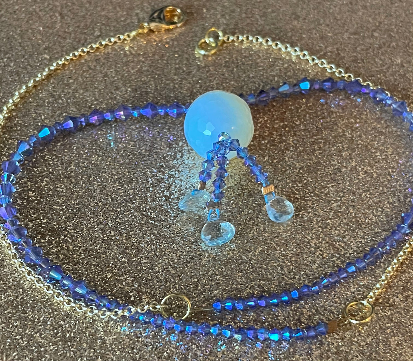 Moonstone and Aquamarine Necklace
