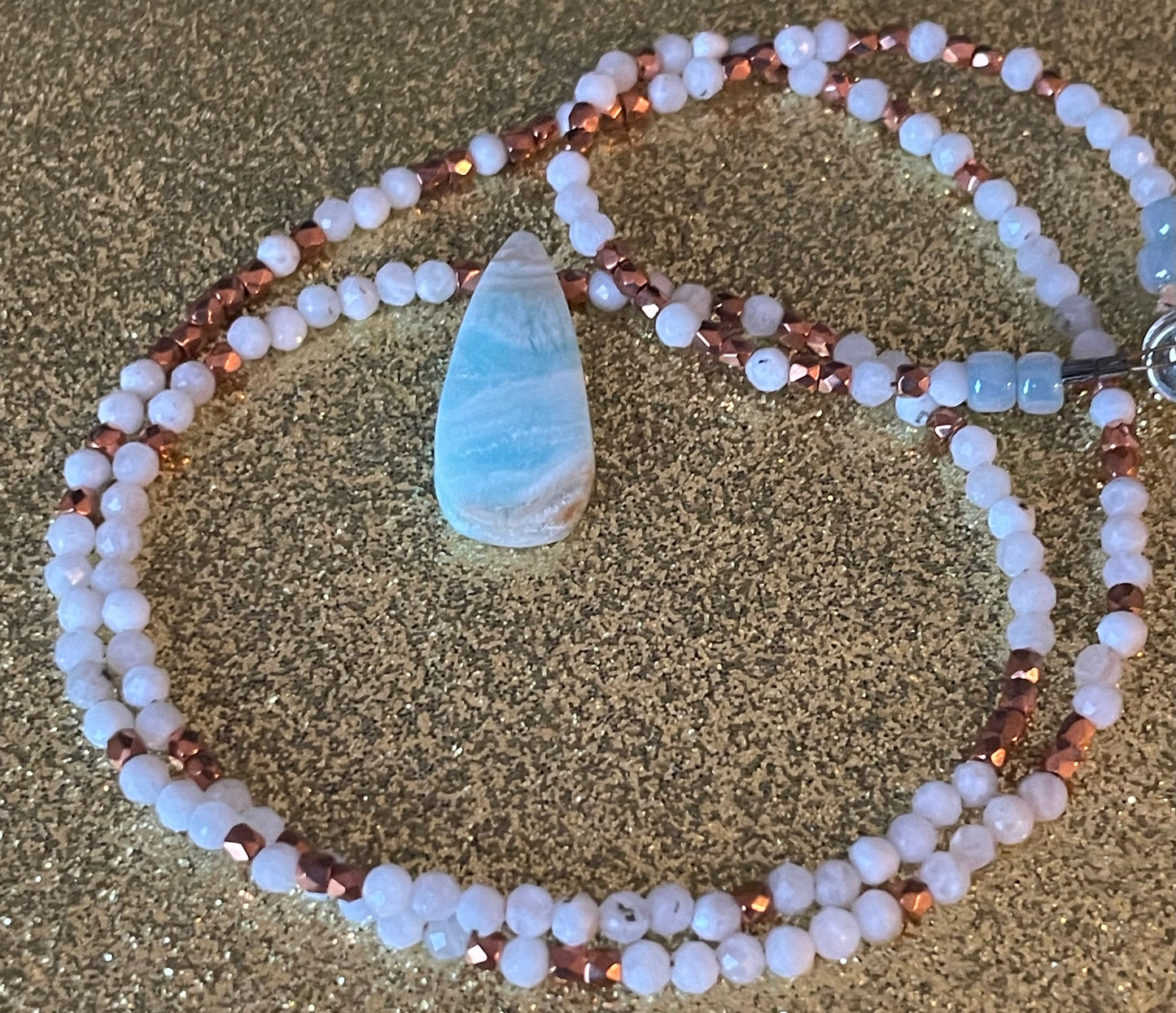 Blue Aragonite Necklace I
