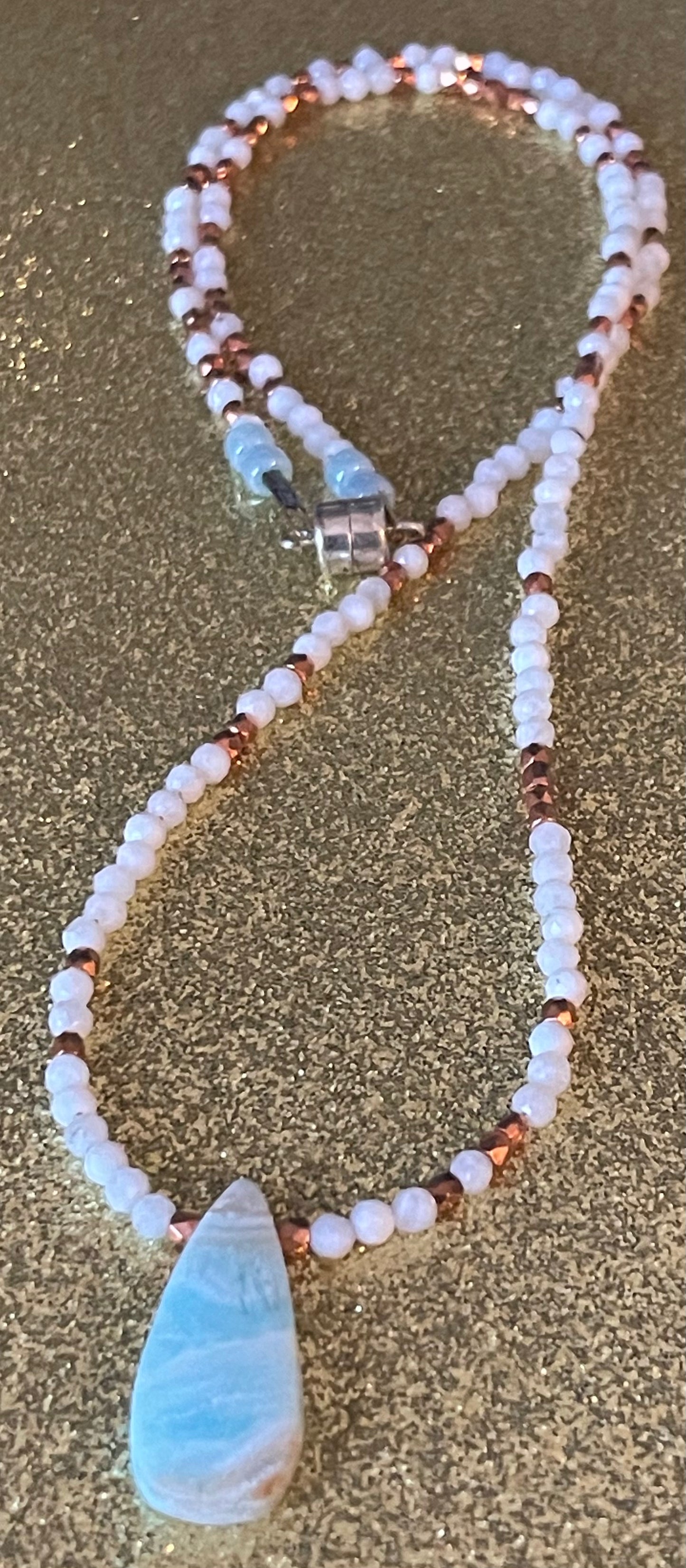 Blue Aragonite Necklace I