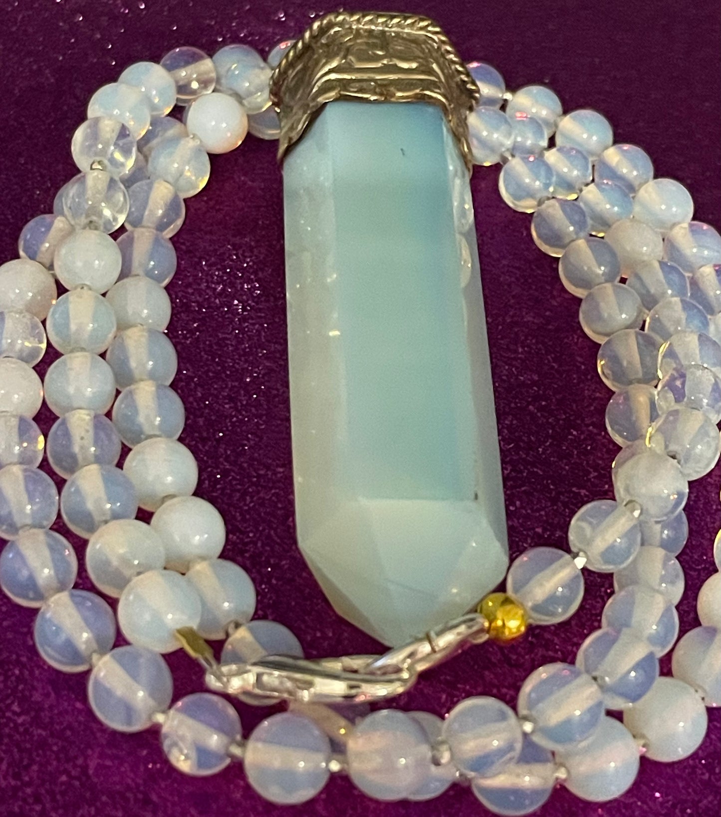 Moonstone and Opalite Statement Necklace