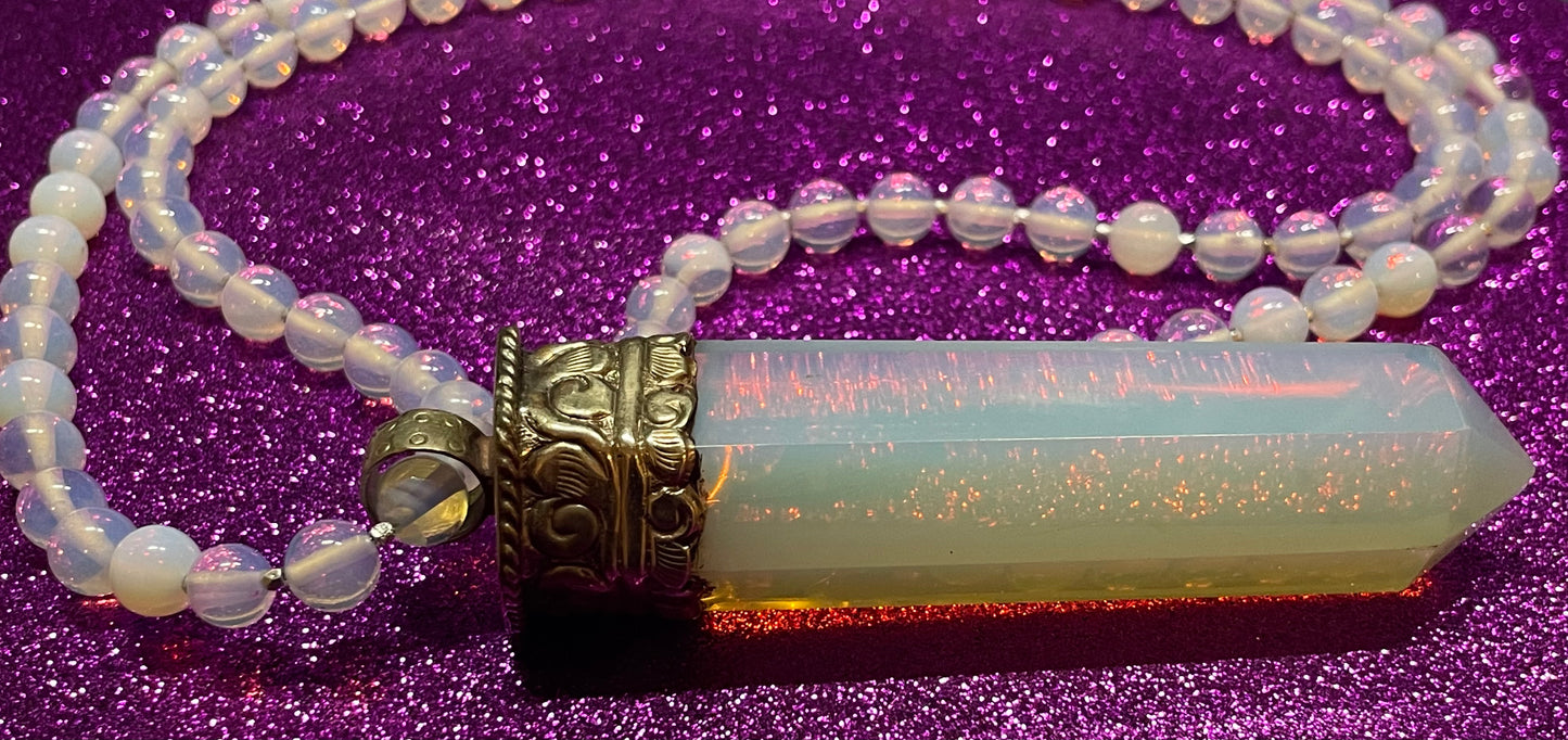 Moonstone and Opalite Statement Necklace