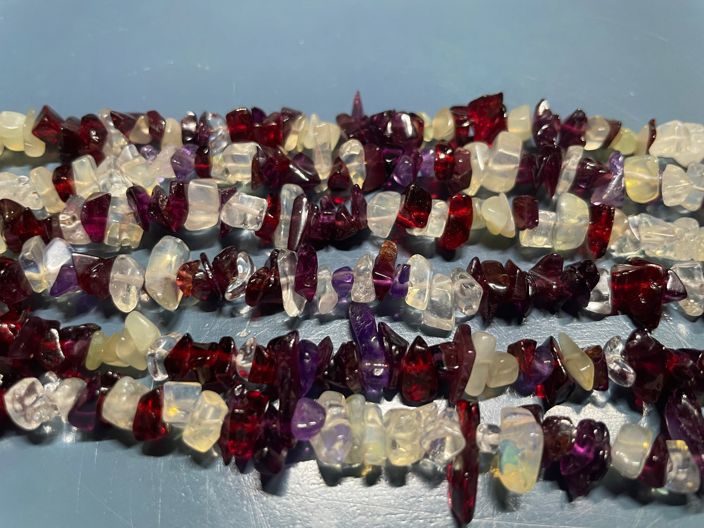 Triple Strand Semi Precious Necklace