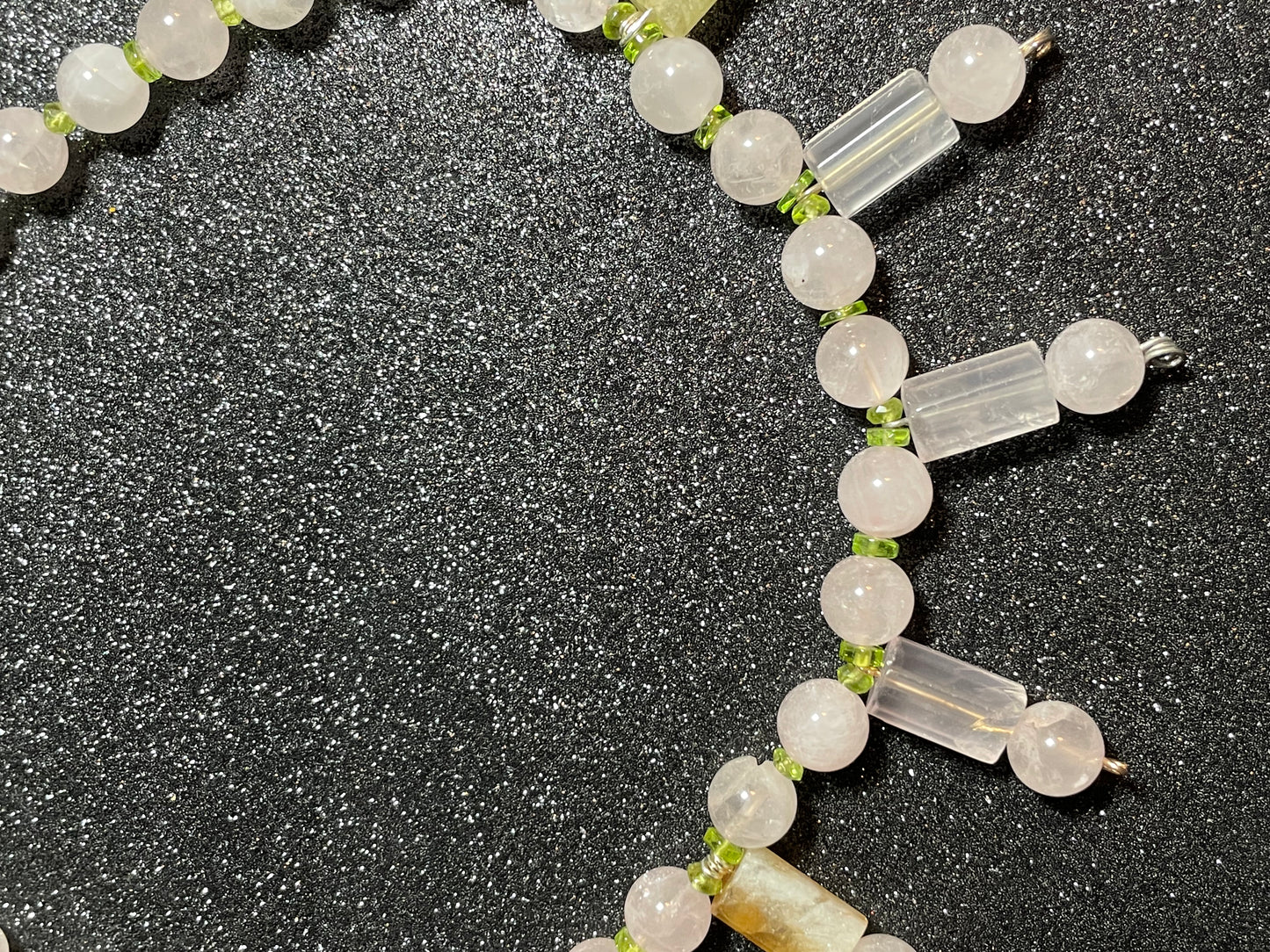 Rose Quartz and Peridot Necklace