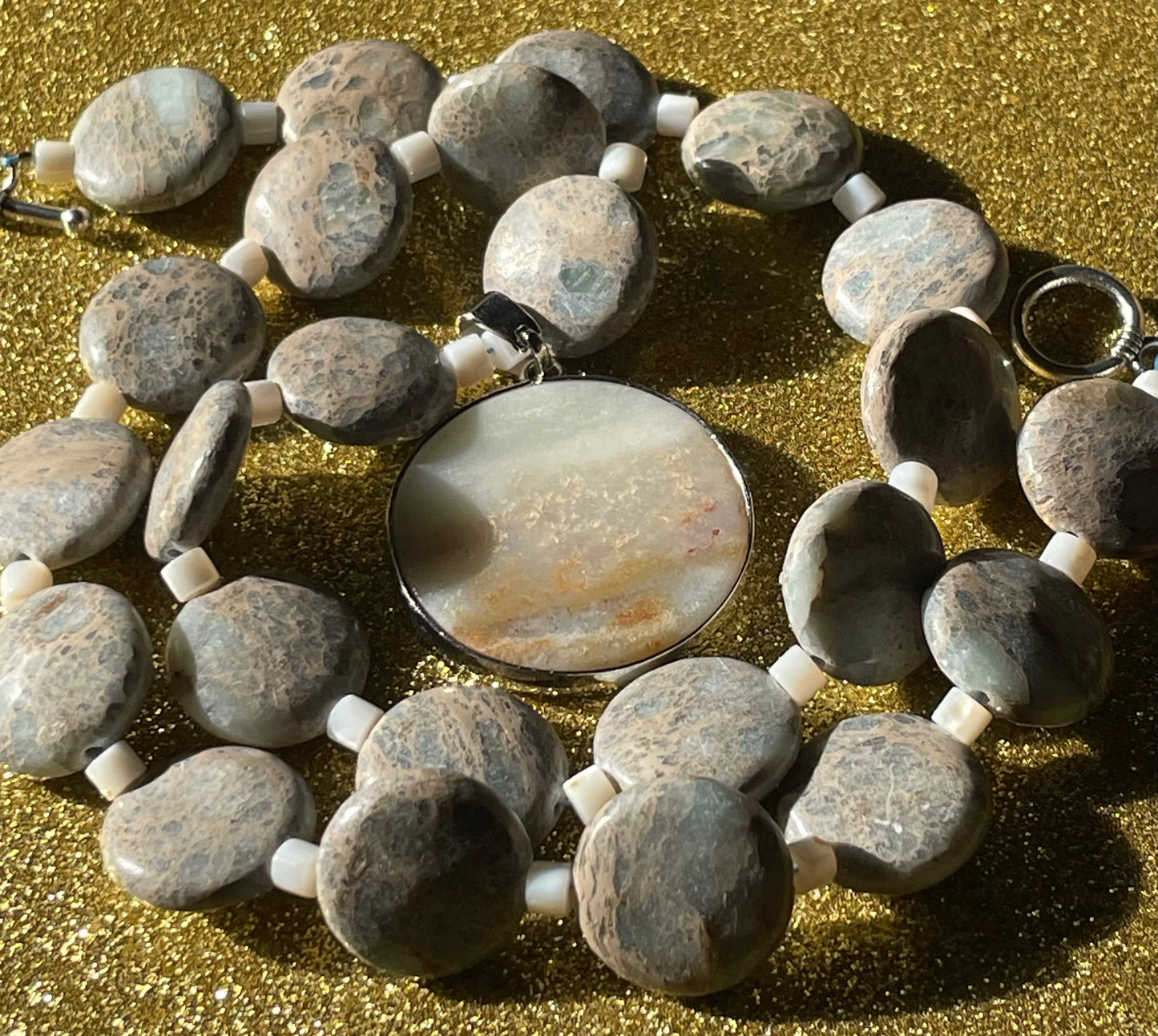 African Aqua Terra Jasper Necklace