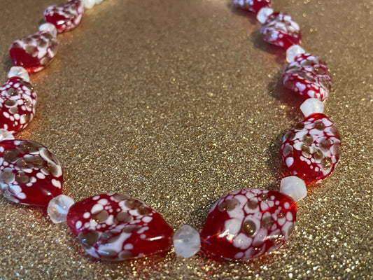 Red Blown Glass Necklace
