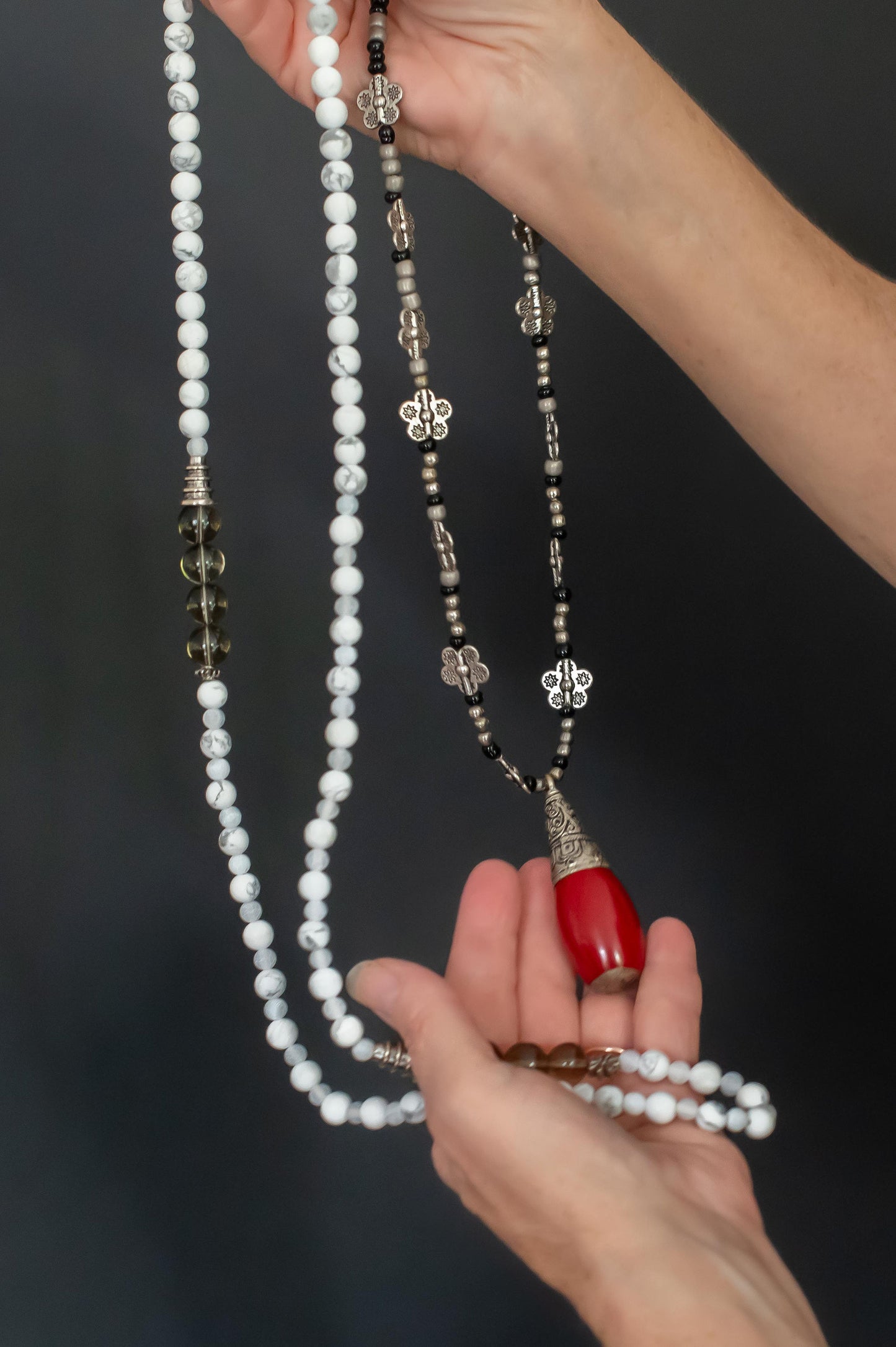 Tibetan Red Copal Resin Necklace