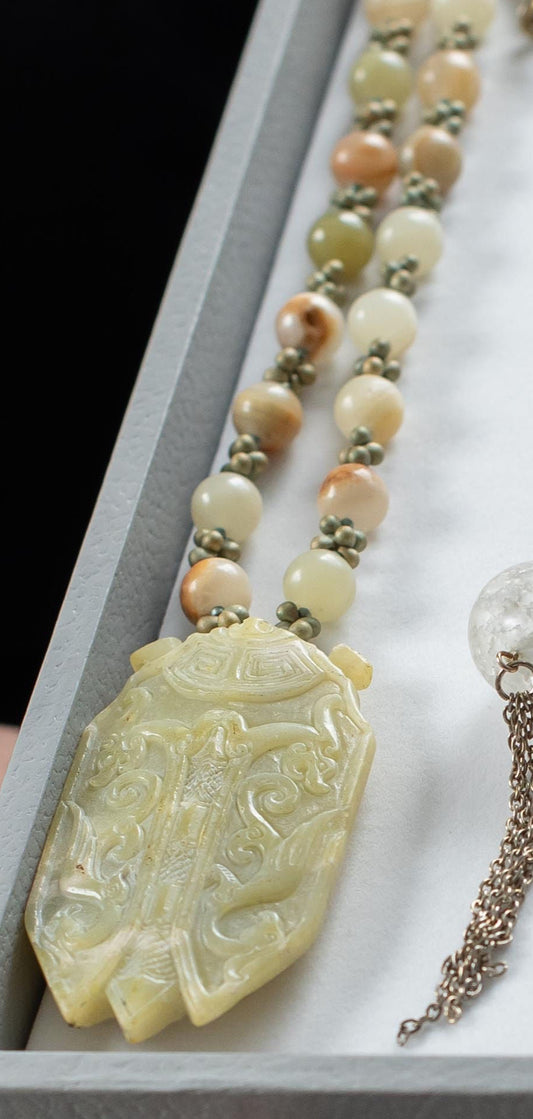 Jade Cicada Amulet Necklace