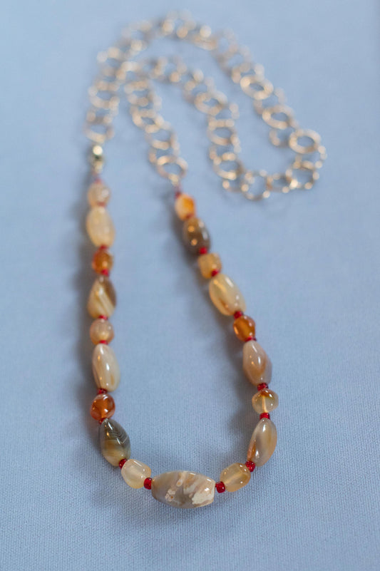 Agate and Gold Filled Necklace