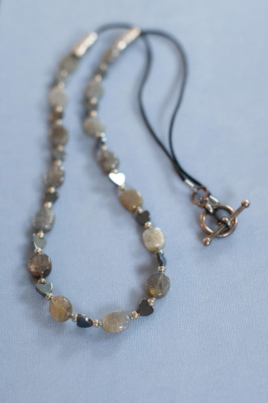 Hematite and Labradorite Necklace